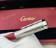 2021 New Cartier Santos Dumont Ballpoint Pen Silver and Red (4)_th.jpg